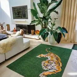 Pop by Louis 9388 Tiger Green On Fire Rug