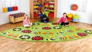 Placement Rugs Back to Nature™ Large Corner Bugs Rug